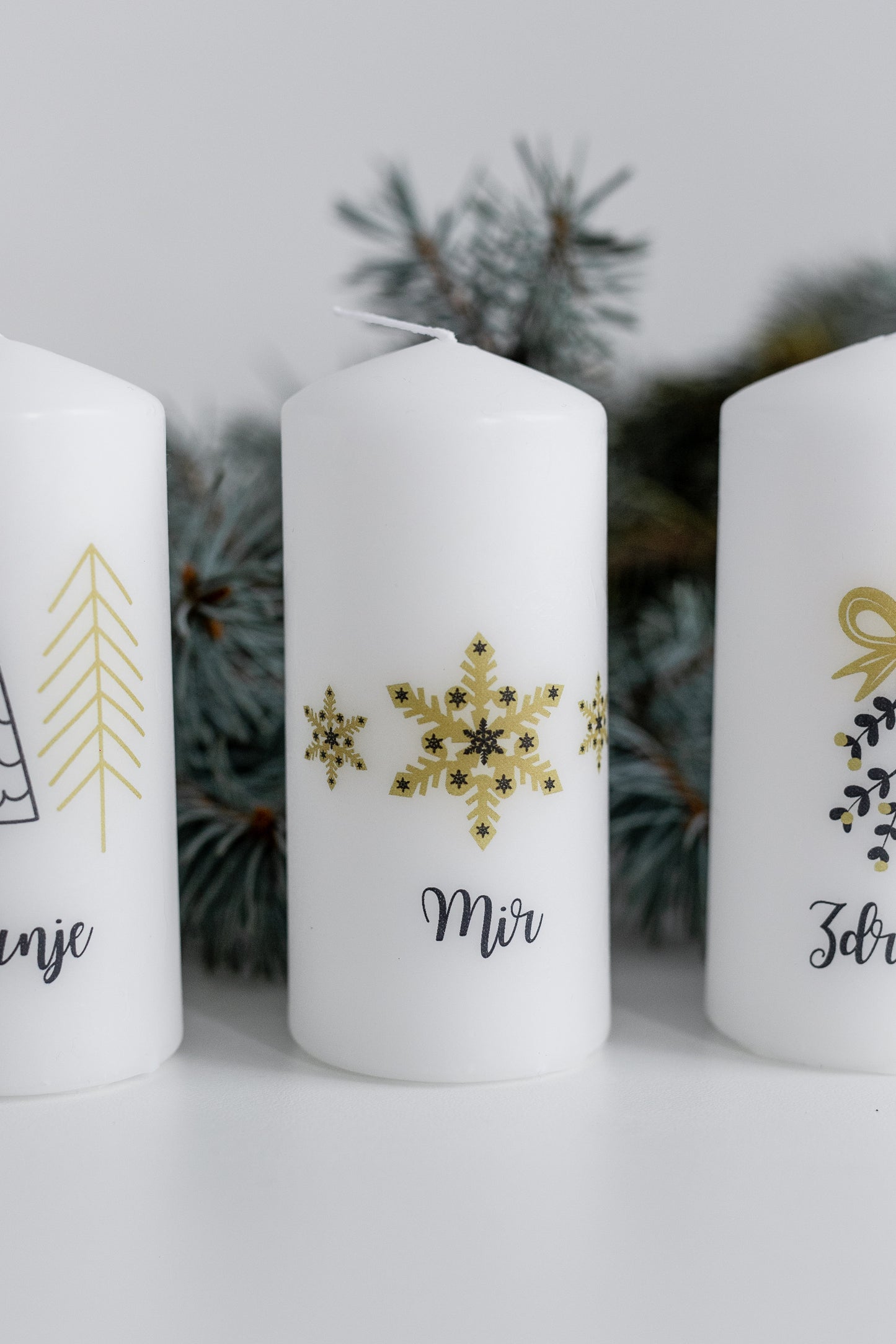 Adventne sveče Elegantni advent (4 kos)