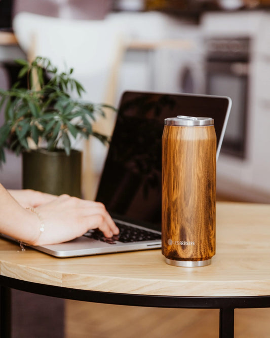 TERMO PLOČEVINKA INOX Wood 500 ml