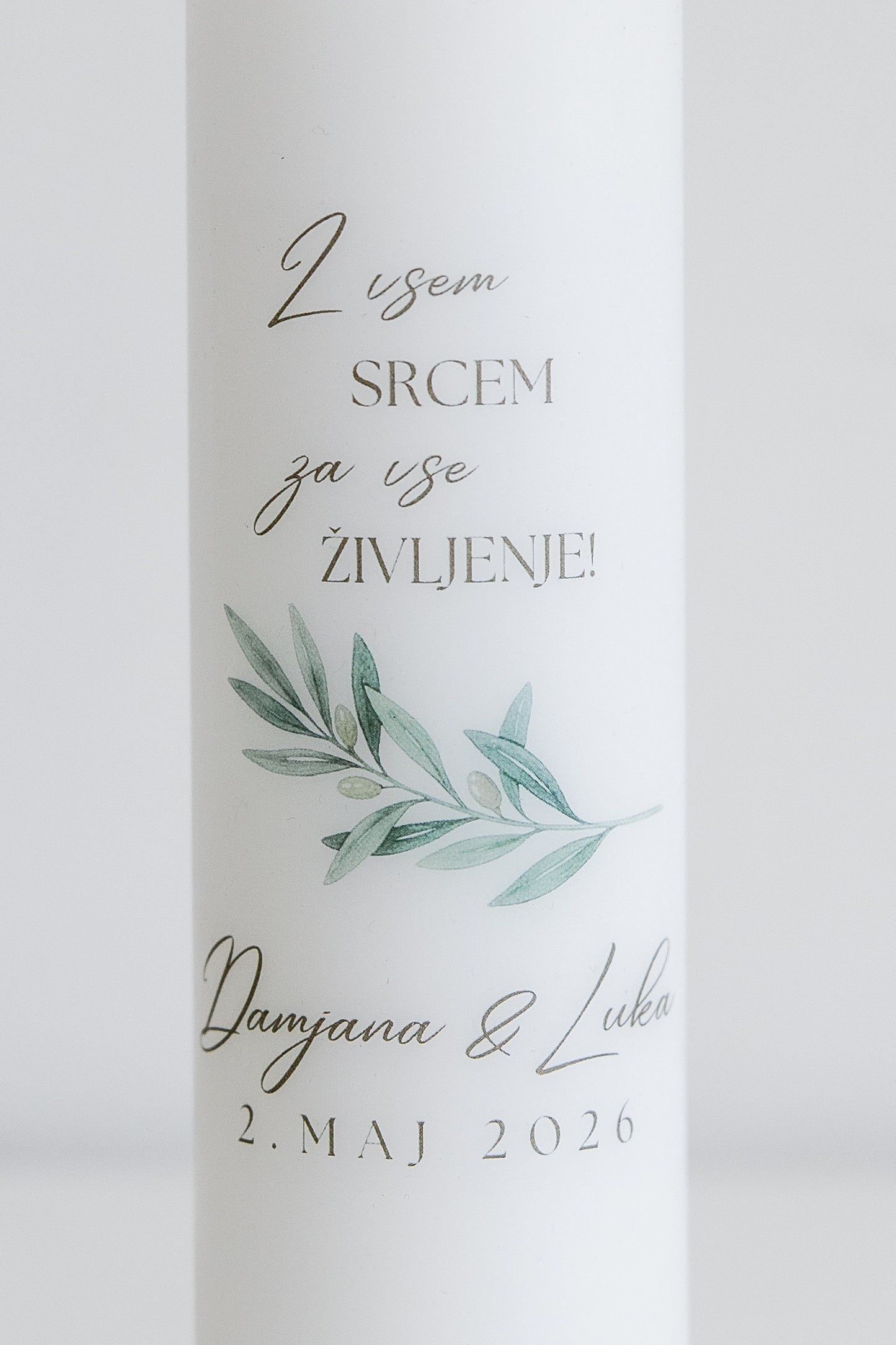 Poročna sveča - Oljčna vejica
