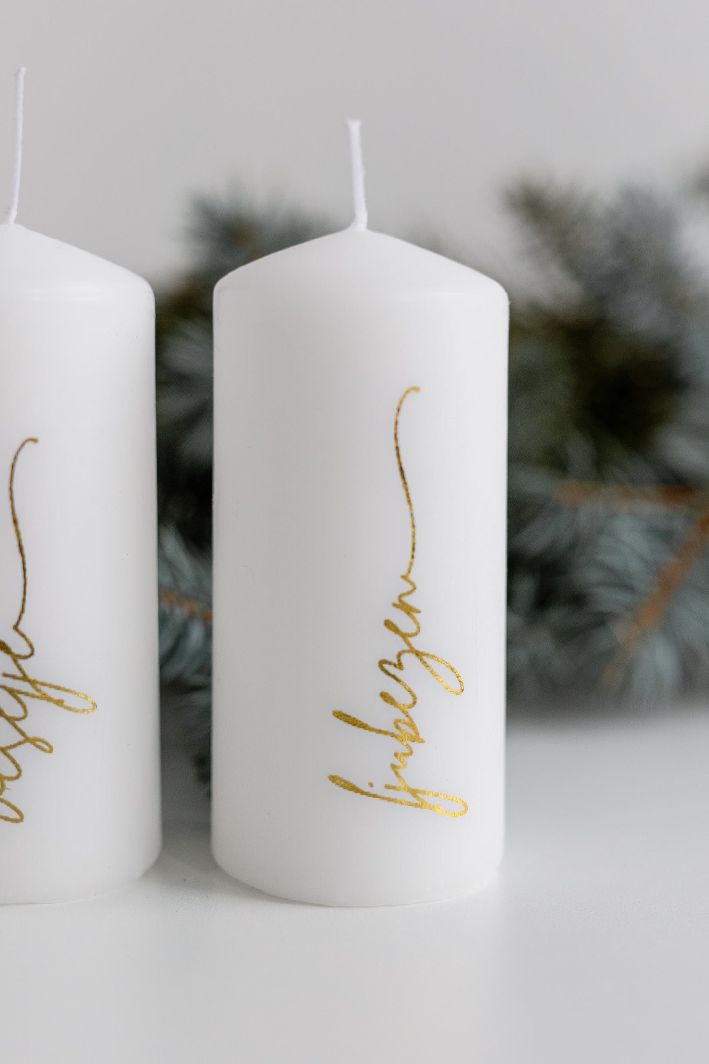 Adventne sveče z zlatim napisom (4 kos)