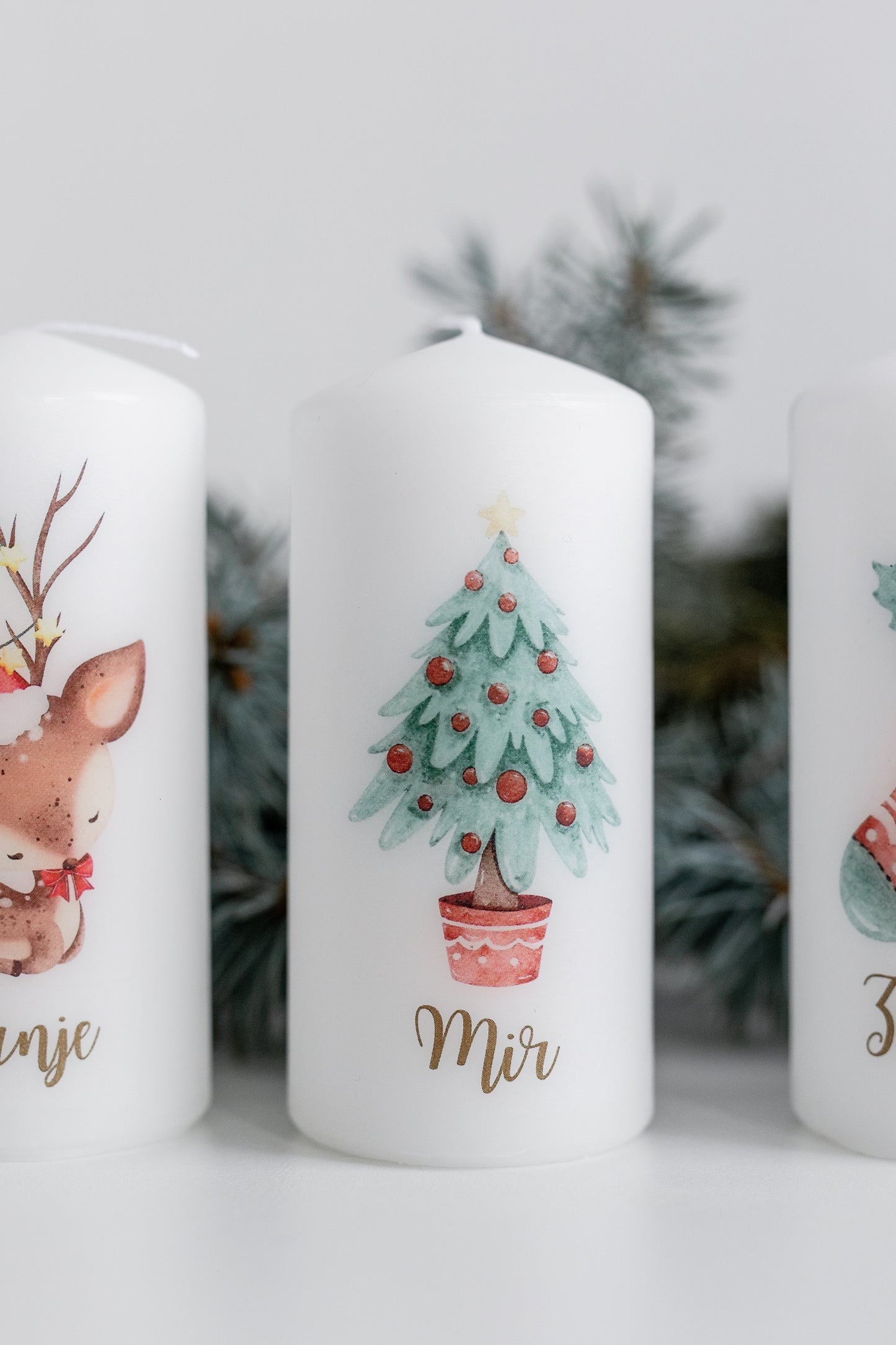 Adventne sveče Rdeča božična svetloba (4 kos)