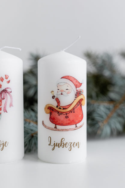 Adventne sveče Rdeča božična svetloba (4 kos)