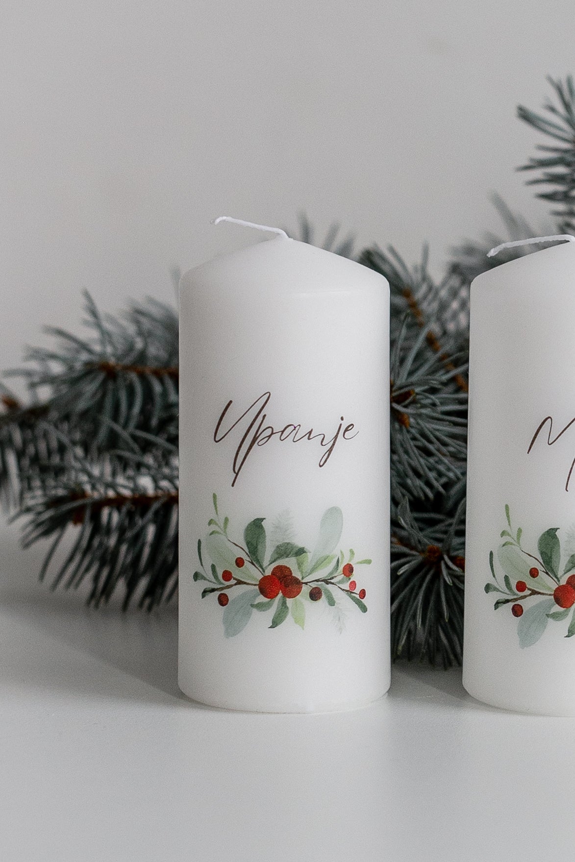 Adventne sveče Božična vejica (4 kos)