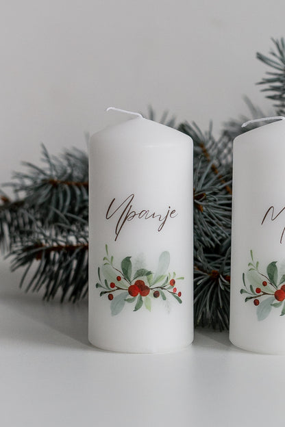 Adventne sveče Božična vejica (4 kos)