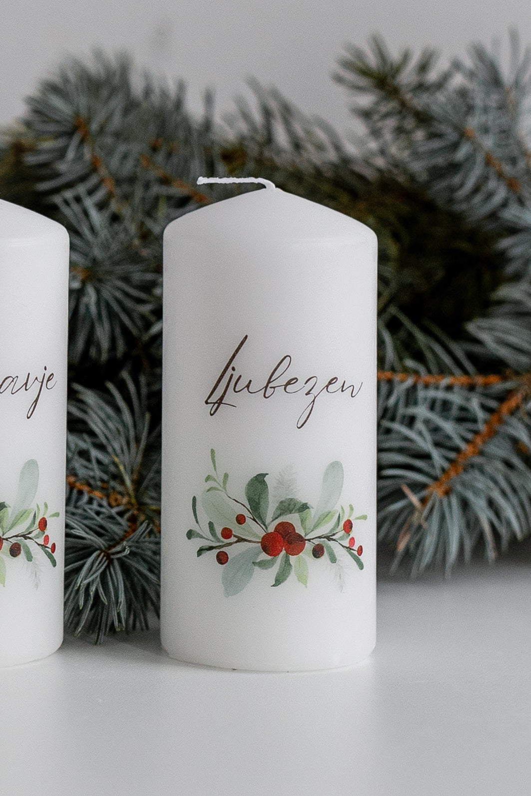 Adventne sveče Božična vejica (4 kos)