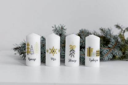 Adventne sveče Elegantni advent (4 kos)