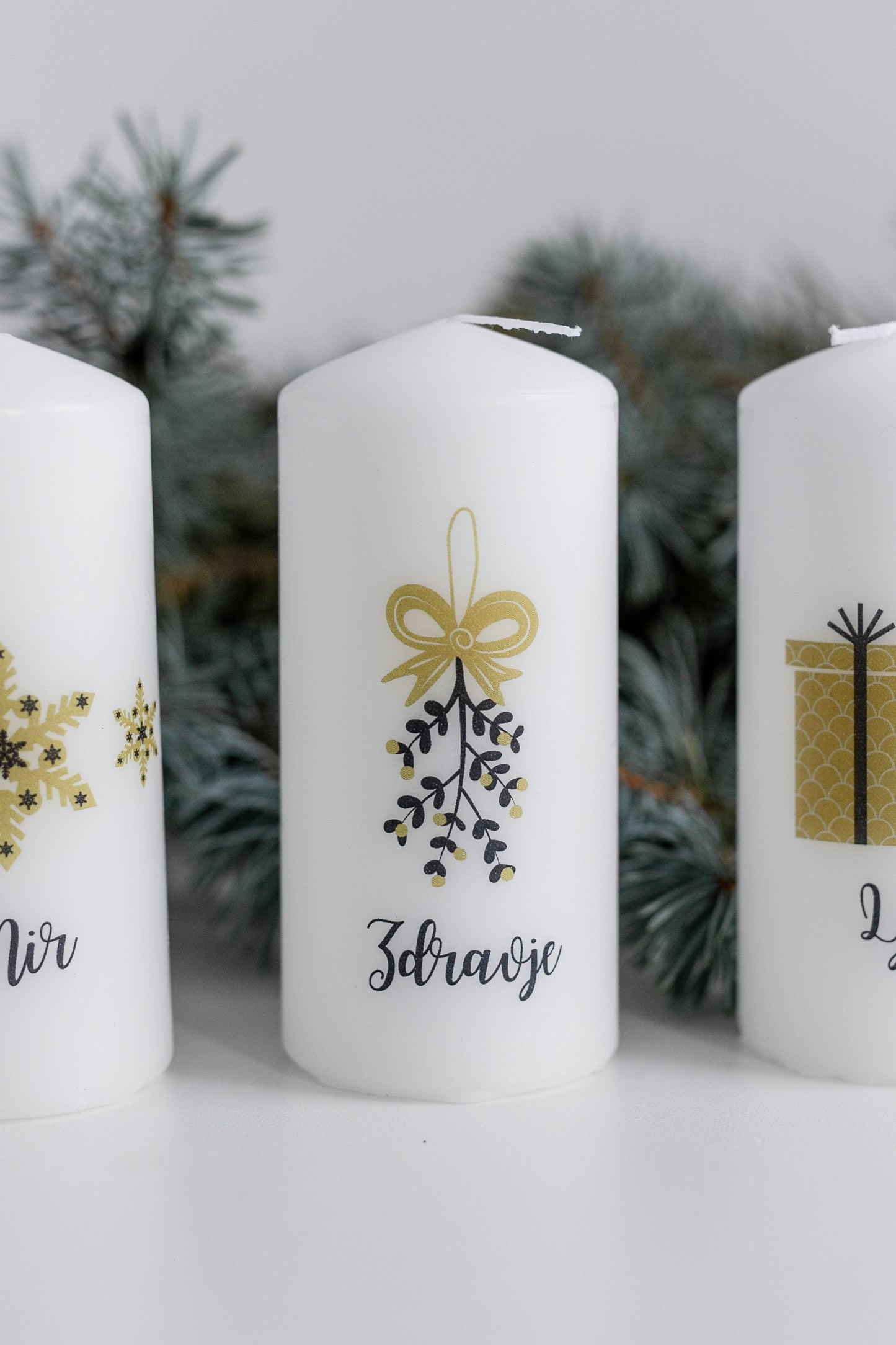 Adventne sveče Elegantni advent (4 kos)