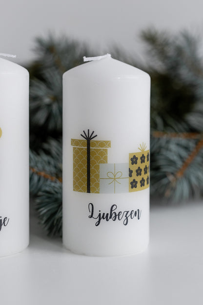 Adventne sveče Elegantni advent (4 kos)